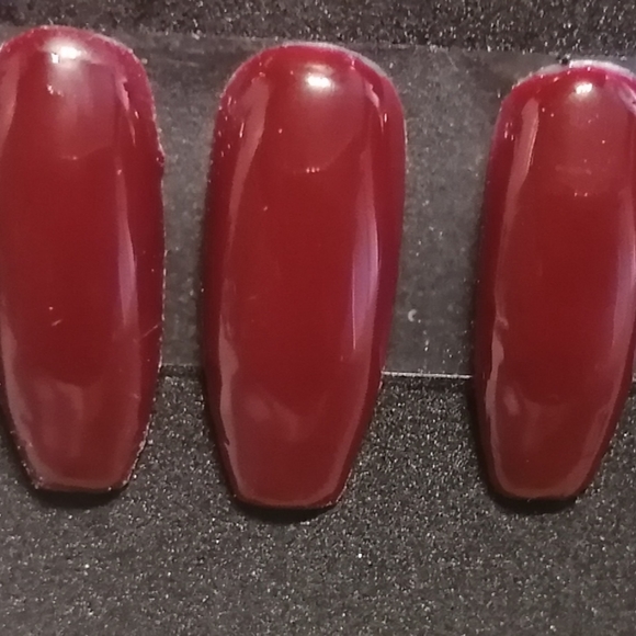 Dark Red Press On Nails - Picture 3 of 3